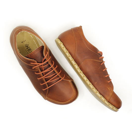 Men's Earthing Leather Sneaker: Copper Rivet & Barefoot Converse