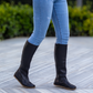 Black Women's Leather Barefoot Earthing Long Boots