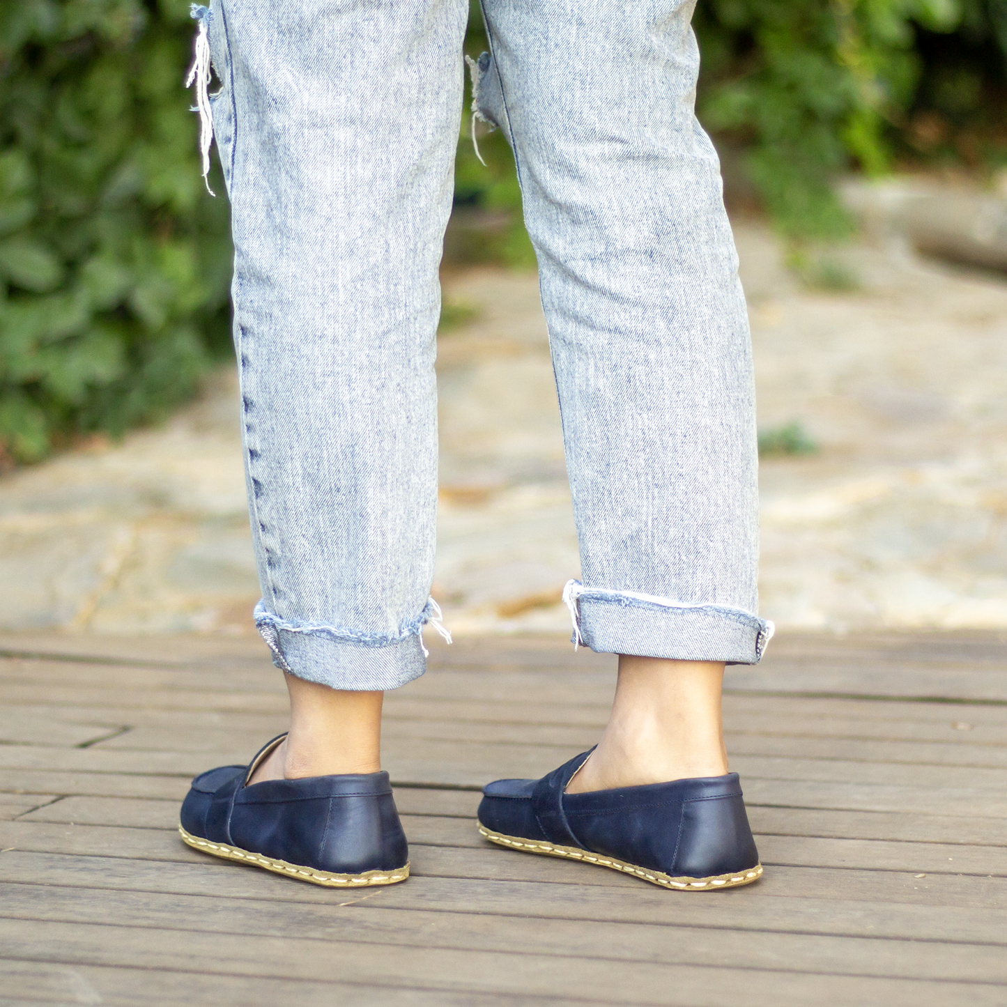 Earthing Barefoot Shoes Crazy Navy Blue Women's