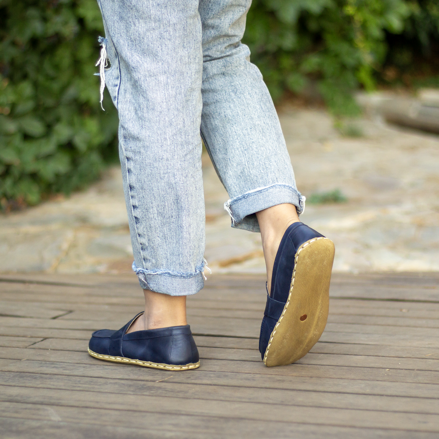 Earthing Barefoot Shoes Crazy Navy Blue Women's