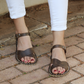 Brown Leather Women's Huarache Barefoot Sandals-Nefes Shoes