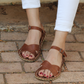 Barefoot huarache Leather handmade sandals women open toe / Crazy new brown