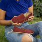 Leather Barefoot Handmade Women's Shoes - Nubuck Burgundy