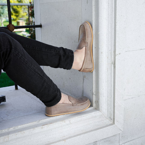 Barefoot Earthing Shoes Crazy Beige Men