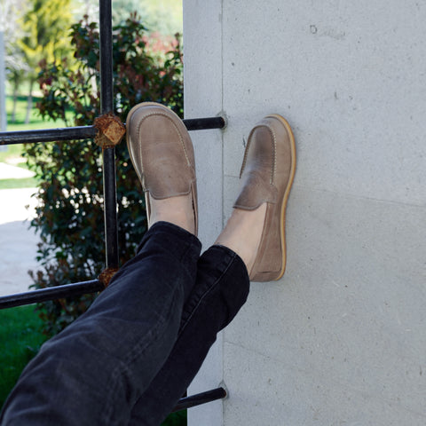 Barefoot Earthing Shoes Crazy Beige Men