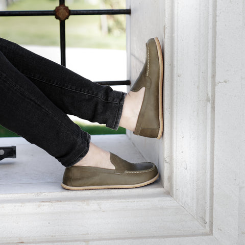 Barefoot Earthing Shoes Military Green Men