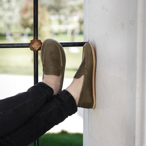 Barefoot Earthing Shoes Military Green Men