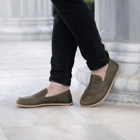 Barefoot Earthing Shoes Military Green Men