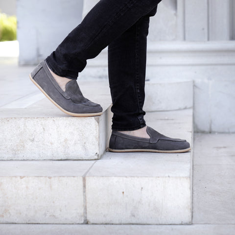 Barefoot Earthing Shoes Gray Nubuck Men