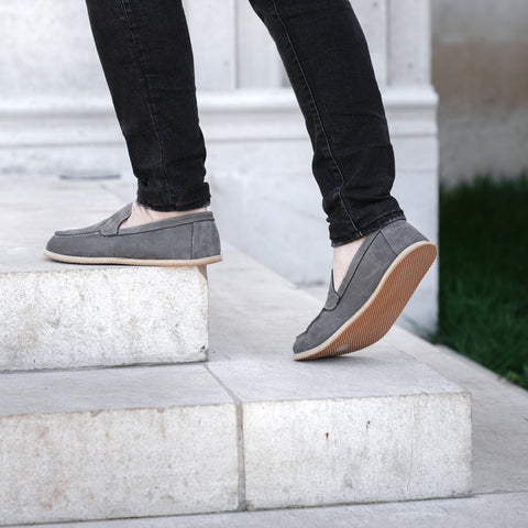 Barefoot Earthing Shoes Gray Nubuck Men
