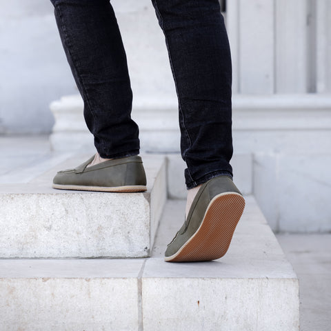 Barefoot Earthing Shoes Military Green Men