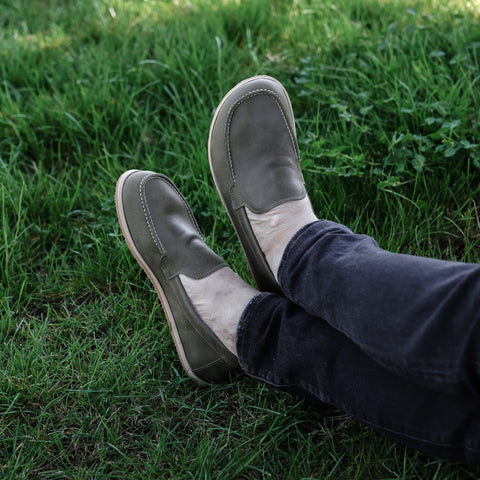 Barefoot Earthing Shoes Military Green Men