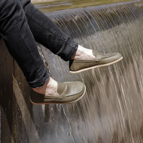 Barefoot Earthing Shoes Military Green Men