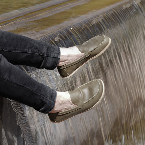 Barefoot Earthing Shoes Military Green Men