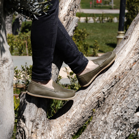 Barefoot Earthing Shoes Military Green Men