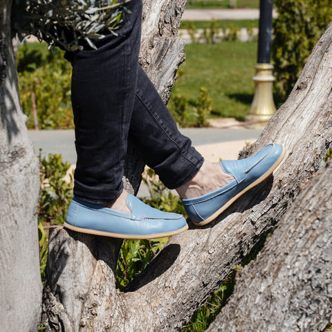 Barefoot Earthing Shoes Light Blue Men
