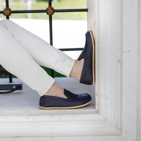 Barefoot Earthing Shoes Crazy Navy Blue Men