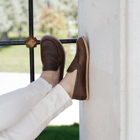 Barefoot Earthing Shoes Crazy Classic Brown Men