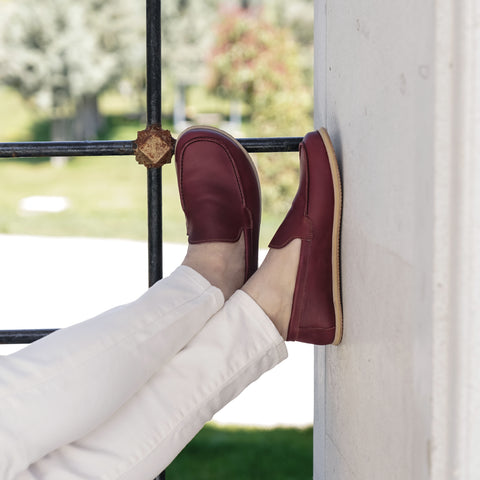 Barefoot Earthing Shoes Crazy Burgundy Men