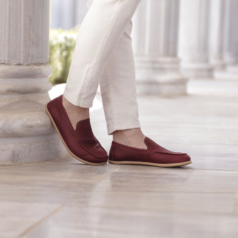 Barefoot Earthing Shoes Crazy Burgundy Men