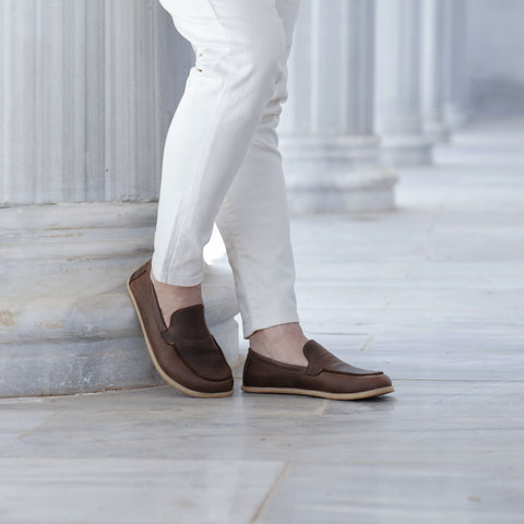 Barefoot Earthing Shoes Crazy Classic Brown Men