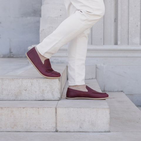 Barefoot Earthing Shoes Crazy Burgundy Men