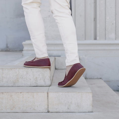 Barefoot Earthing Shoes Crazy Burgundy Men