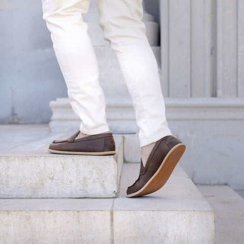 Barefoot Earthing Shoes Crazy Classic Brown Men