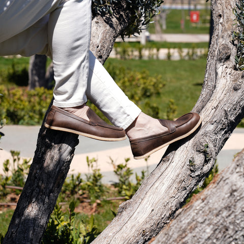 Barefoot Earthing Shoes Crazy Classic Brown Men