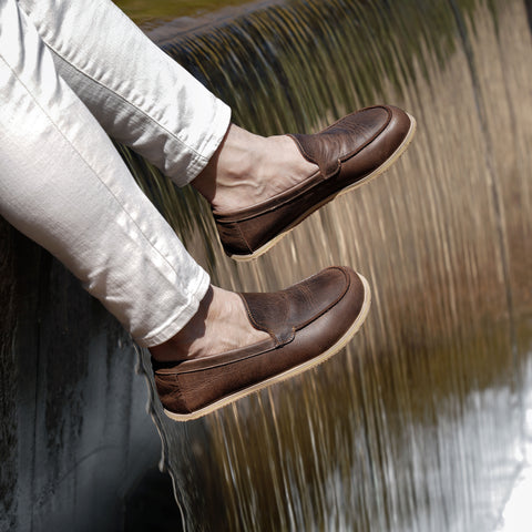 Barefoot Earthing Shoes Crazy Classic Brown Men