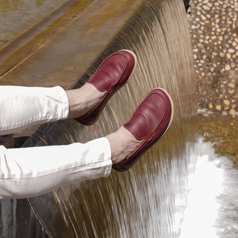 Barefoot Earthing Shoes Crazy Burgundy Men