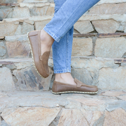 Barefoot Earthing Shoes Matte Brown Women