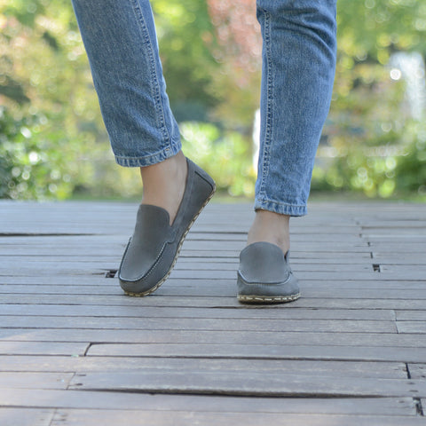 Barefoot Earthing Shoes Gray Nubuck Women