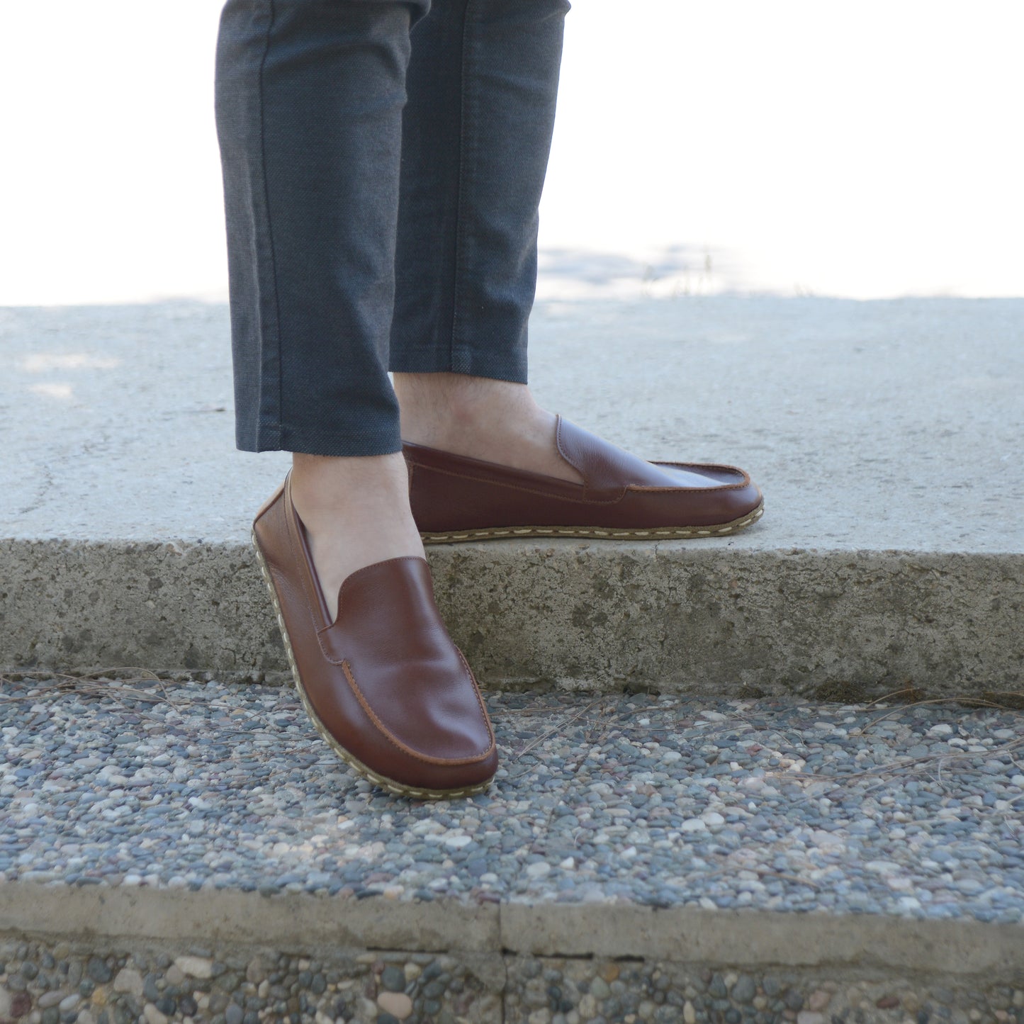 Barefoot Earthing Shoes Tornado Brown Men