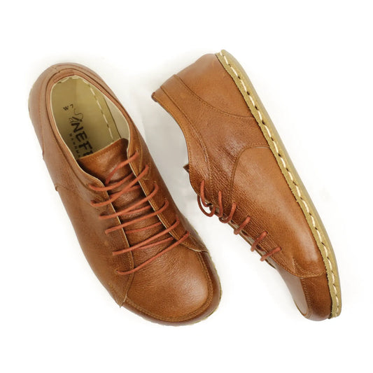 antique brown mens barefoot sneakers