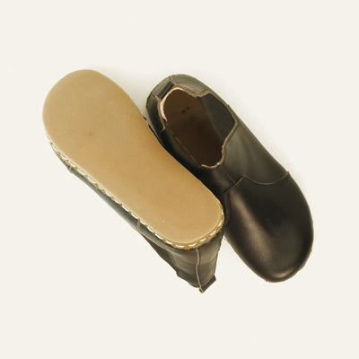 barefoot black chelsea boots handmade for men