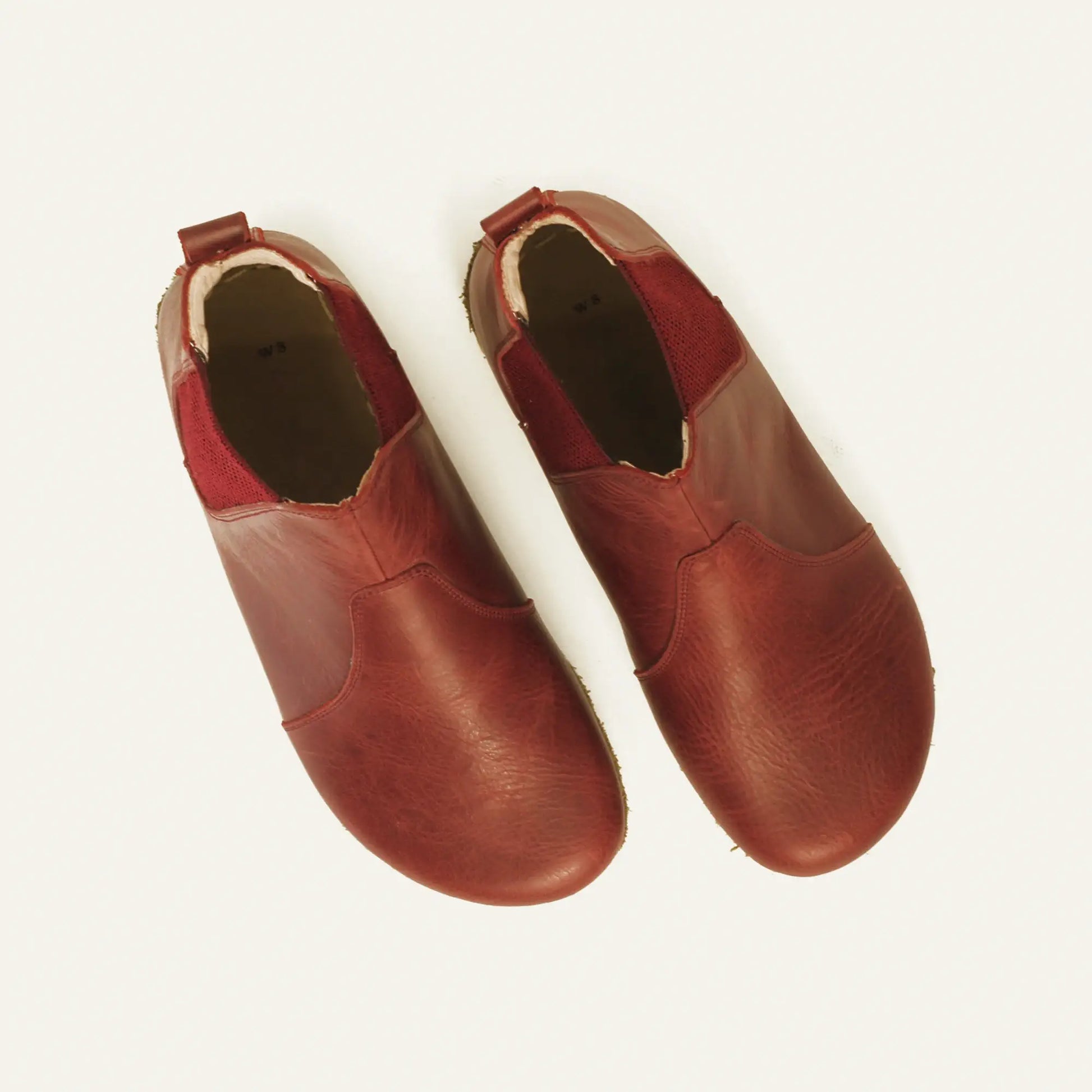 barefoot burgundy chelsea boots handmade for men