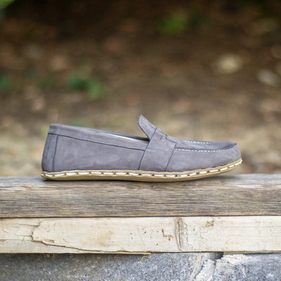 barefoot earthing shoes gray nubuck women