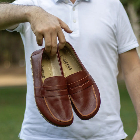 barefoot earthing shoes tornado brown men