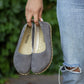 barefoot flat shoes gray nubuck for women