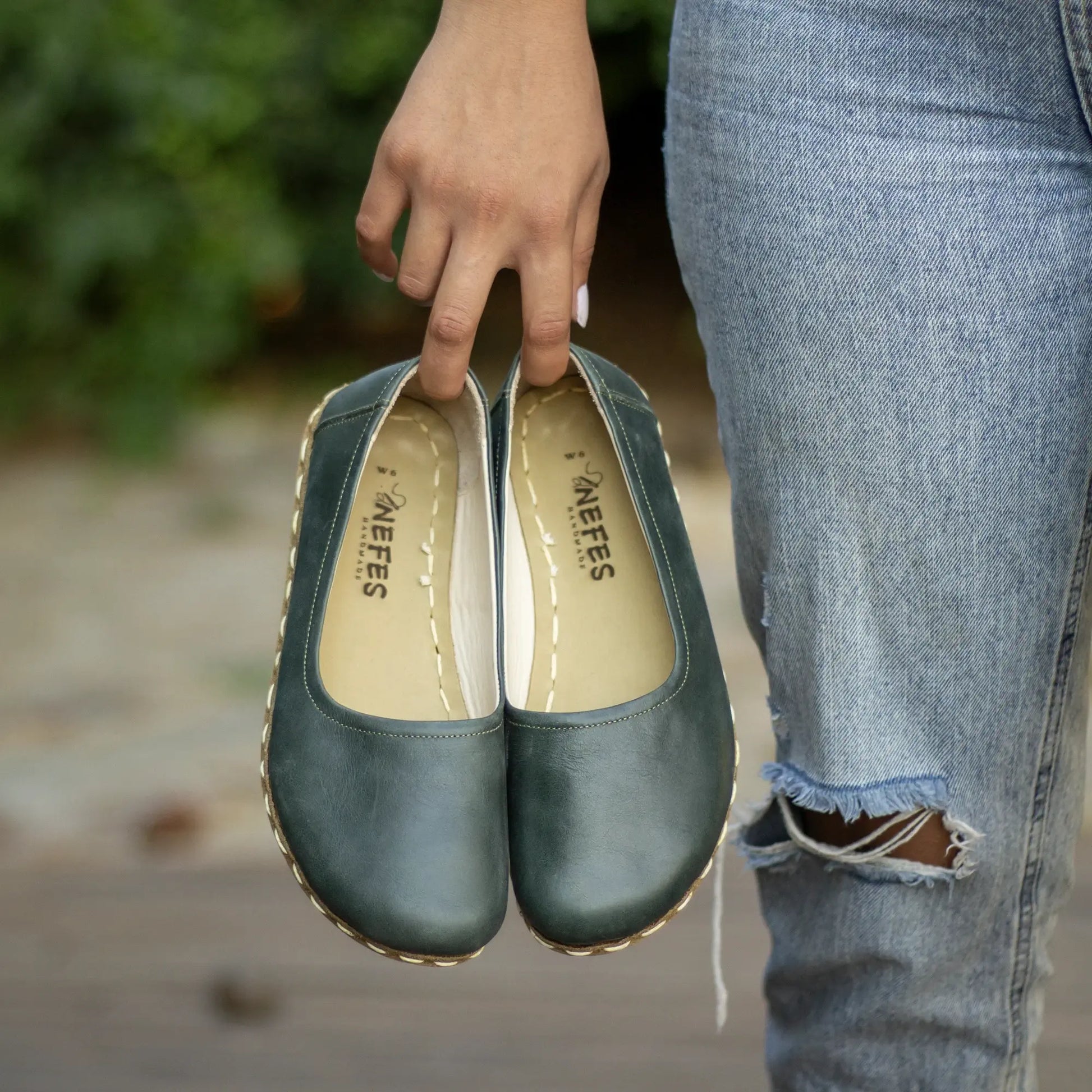 barefoot flat shoes toledo green for women