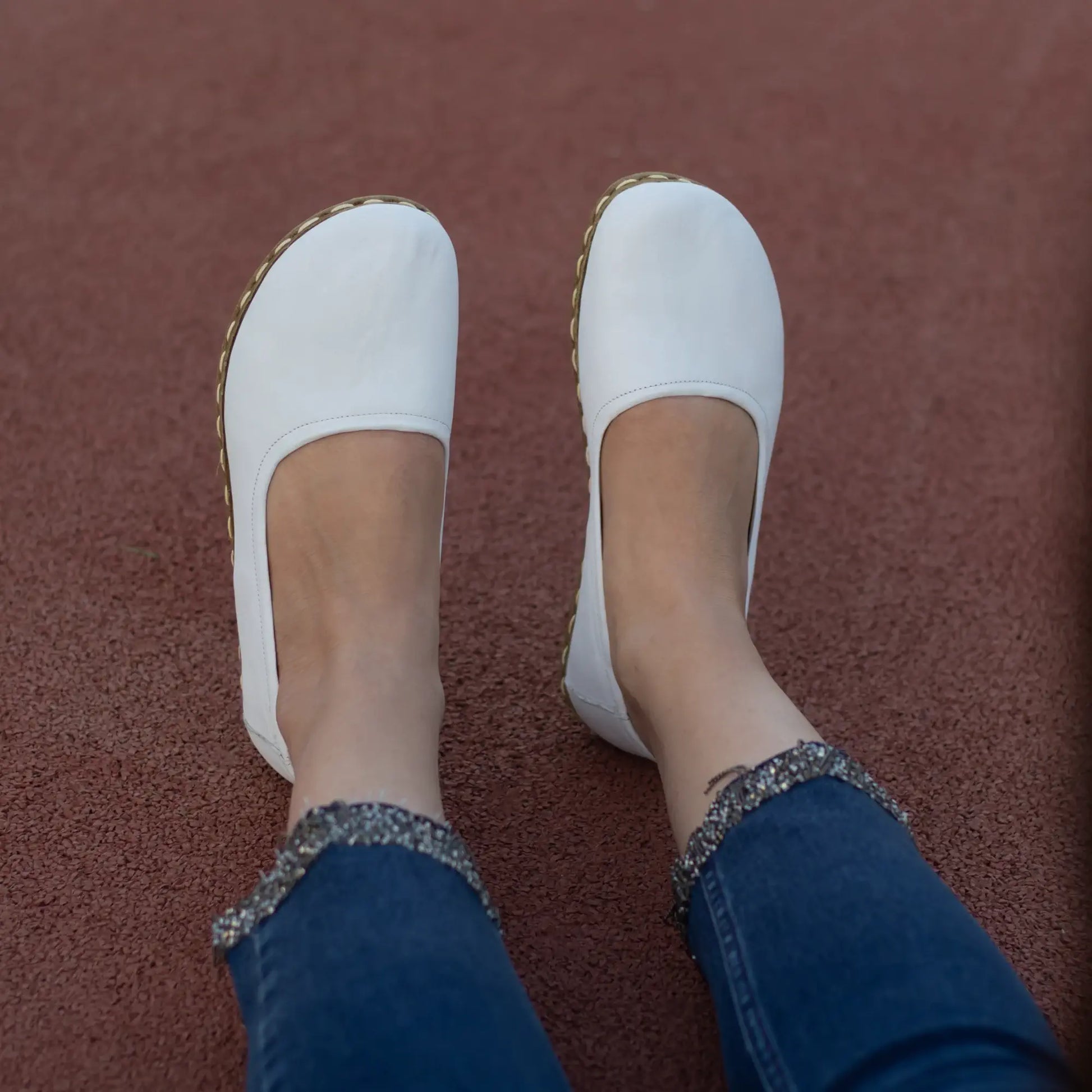 barefoot flat shoes white for women