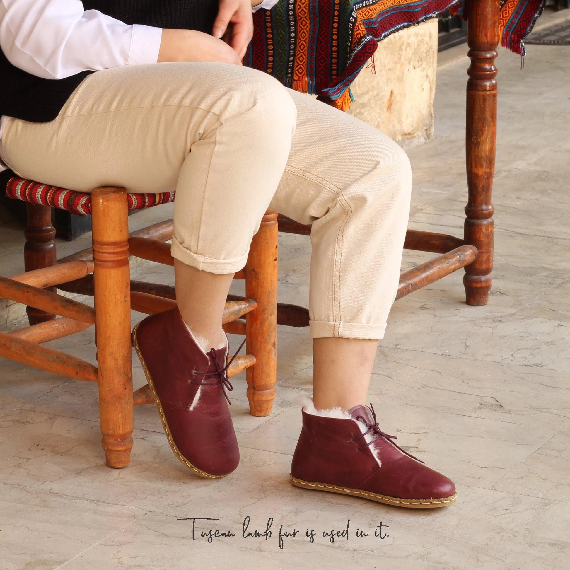 barefoot grounding ankle boots burgundy women