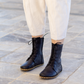 Barefoot Grounding Effect Black Leather Boots For Women-Women Barefoot Shoes Modern-Nefes Shoes-5-Nefes Shoes