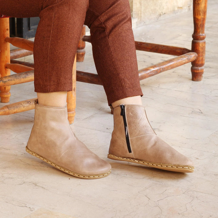 barefoot hiking leather fur boots womens crazy vision