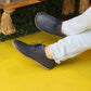 barefoot lace up mens shoes navy blue