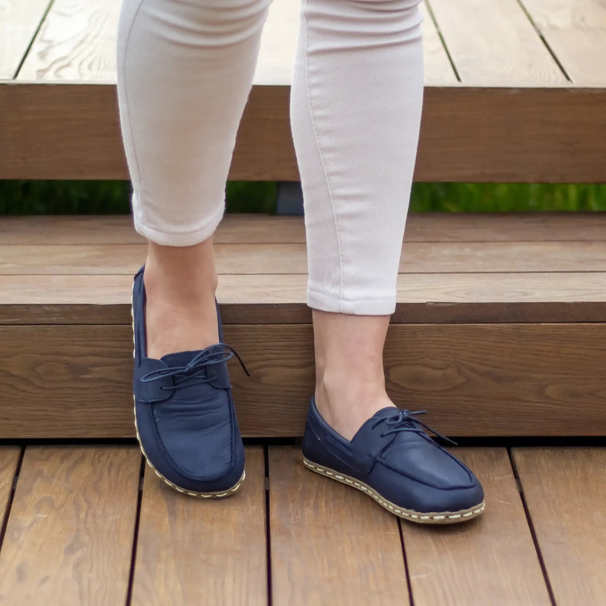 Barefoot Minimalist Shoes Navy Blue Women - Nefes Shoes 6