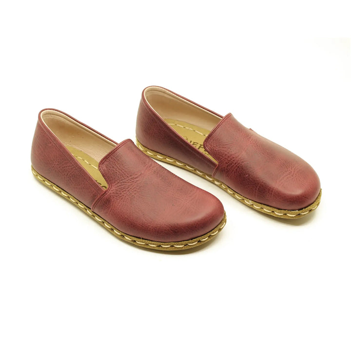 barefoot shoes mens burgundy