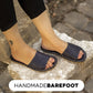 barefoot slippers for women navy blue gift