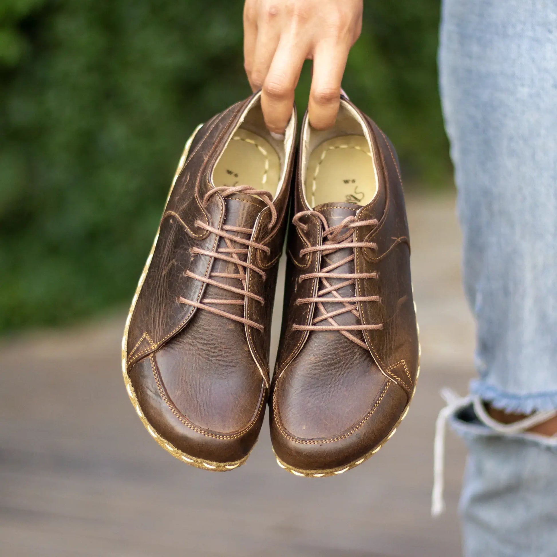 Barefoot Sneaker Crazy Classic Brown for Women Nefes Shoes